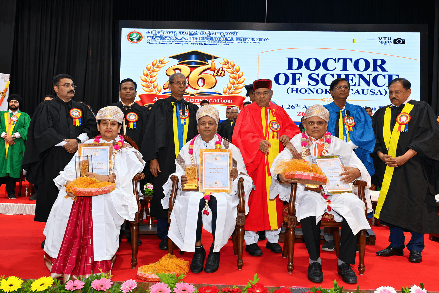 CMR University’s Chancellor and President of CMR Jnanadhara Trust Dr. Sabitha Ramamurthy Conferred Honoris Causa Degree of DSc by VTU